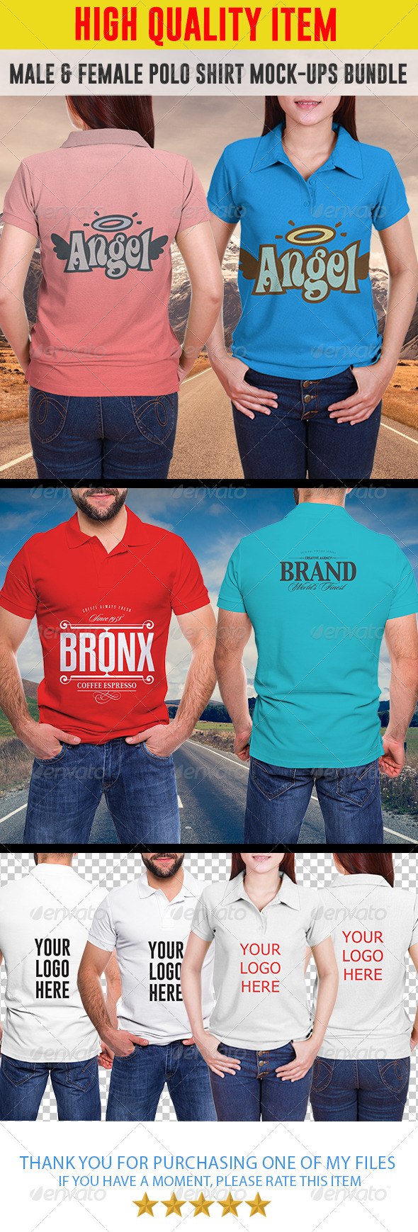 GraphicRiver Male & Female Polo Shirt Mock-ups Bundle 7771089 GraphicRiver Male & Female Polo Shirt Mock-ups Bundle 7771089