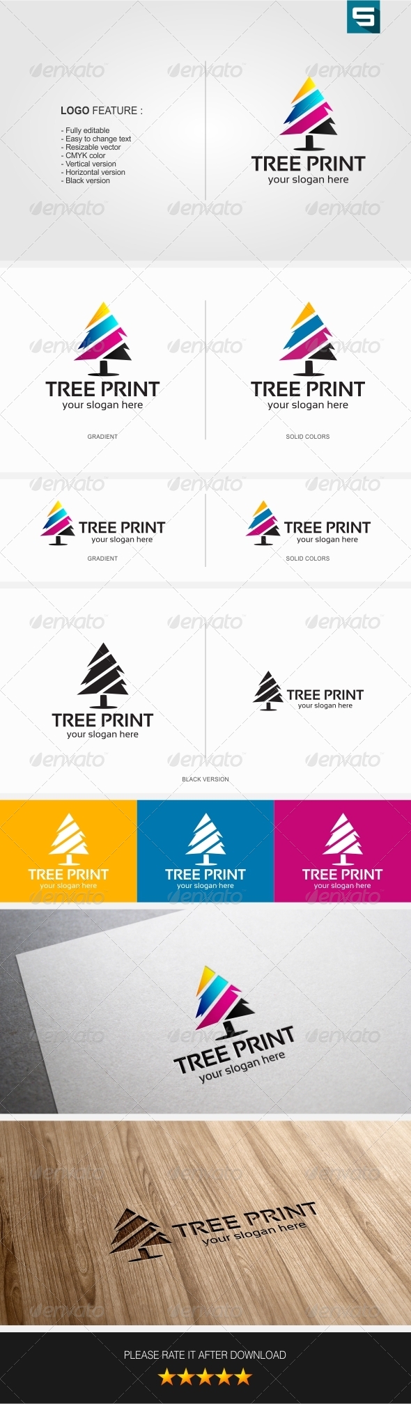 GraphicRiver Tree Print Logo 7752743 GraphicRiver Tree Print Logo 7752743