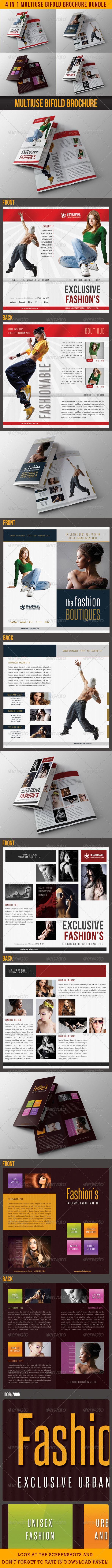 GraphicRiver 4 in 1 Fashion Multiuse Bifold Brochure Bundle 07 7772315 GraphicRiver 4 in 1 Fashion Multiuse Bifold Brochure Bundle 07 7772315