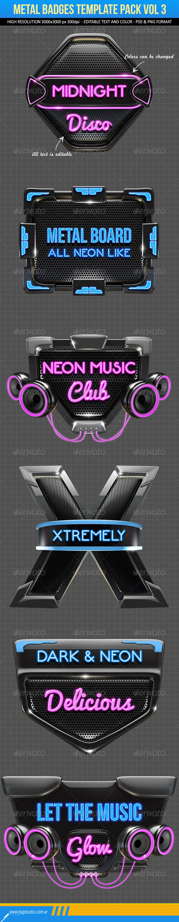 GraphicRiver Metal Badges Template Pack Vol 3 7772334 GraphicRiver Metal Badges Template Pack Vol 3 7772334