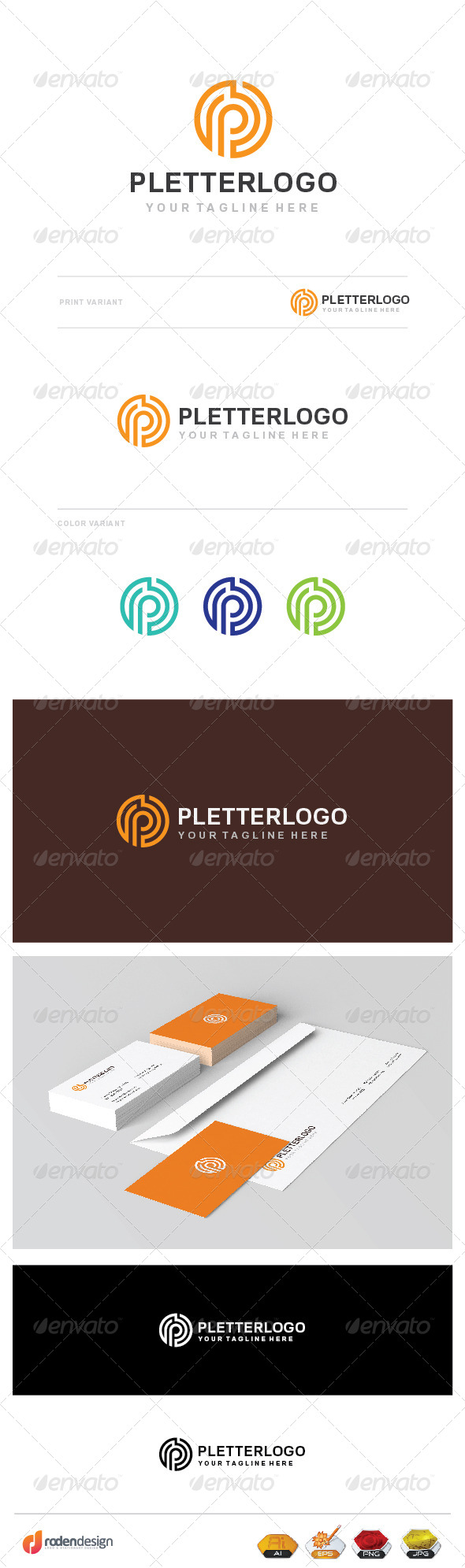 P Letter Logo - Letters Logo Templates