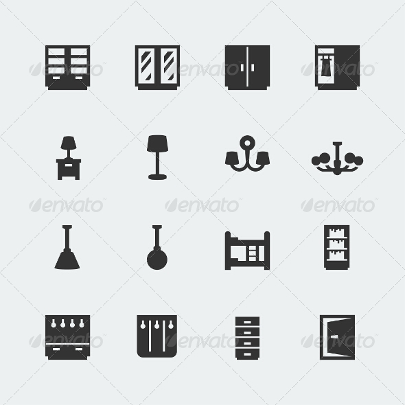 GraphicRiver Home Furniture Icons Set #2 7772412 GraphicRiver Home Furniture Icons Set #2 7772412