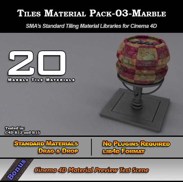3DOcean Standard Tiles Material Pack-03-Marble for C4D 7773576 3DOcean Standard Tiles Material Pack-03-Marble for C4D 7773576