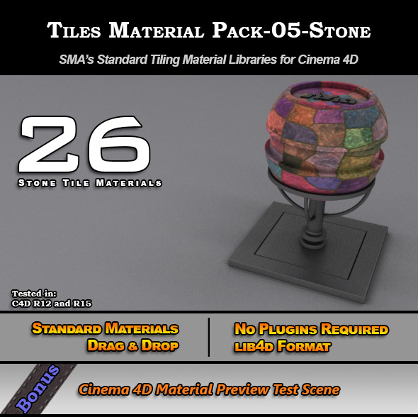 3DOcean Standard Tiles Material Pack-05-Stone for C4D 7773614 3DOcean Standard Tiles Material Pack-05-Stone for C4D 7773614