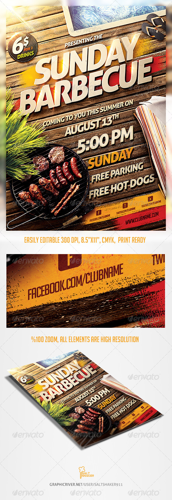 GraphicRiver Barbecue BBQ Party Flyer Template 7774729 GraphicRiver Barbecue BBQ Party Flyer Template 7774729