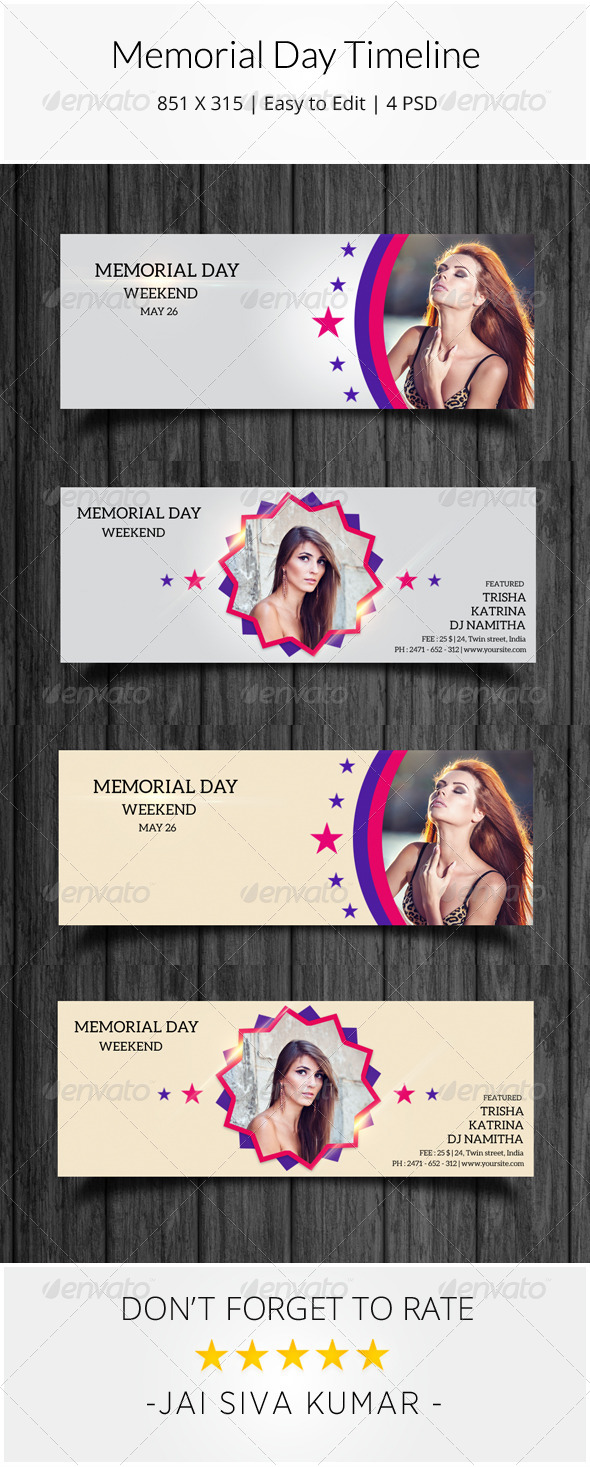 GraphicRiver Memorial Day Facebook Timeline 7776505 GraphicRiver Memorial Day Facebook Timeline 7776505