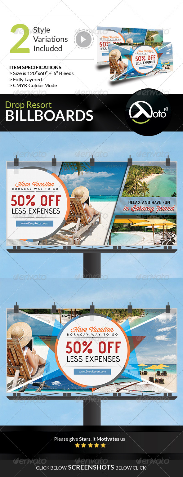 GraphicRiver Drop Beach Resort Vacation Trip Billboards 7776604 GraphicRiver Drop Beach Resort Vacation Trip Billboards 7776604