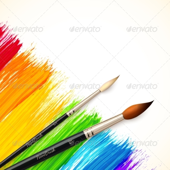 GraphicRiver Acrylic Rainbow Background with Brushes 7777874 GraphicRiver Acrylic Rainbow Background with Brushes 7777874