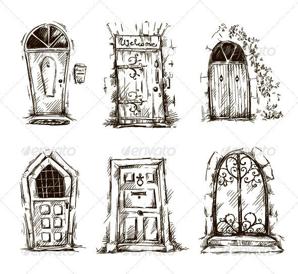 GraphicRiver Door Doodles 7779833 GraphicRiver Door Doodles 7779833