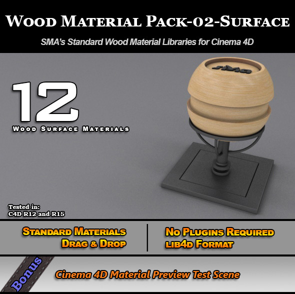 3DOcean Standard Wood Material Pack-02-Surface for C4D 7779867 3DOcean Standard Wood Material Pack-02-Surface for C4D 7779867