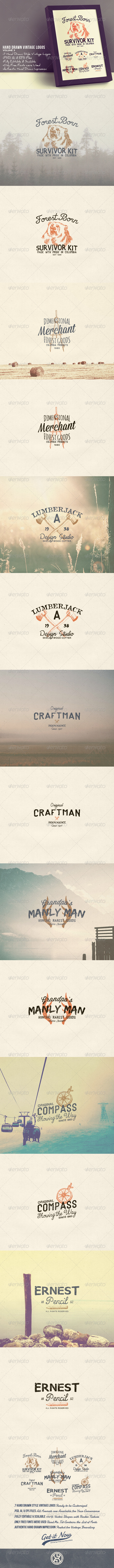 GraphicRiver Hand Drawn Vintage Logos Volume 3 7781248 GraphicRiver Hand Drawn Vintage Logos Volume 3 7781248