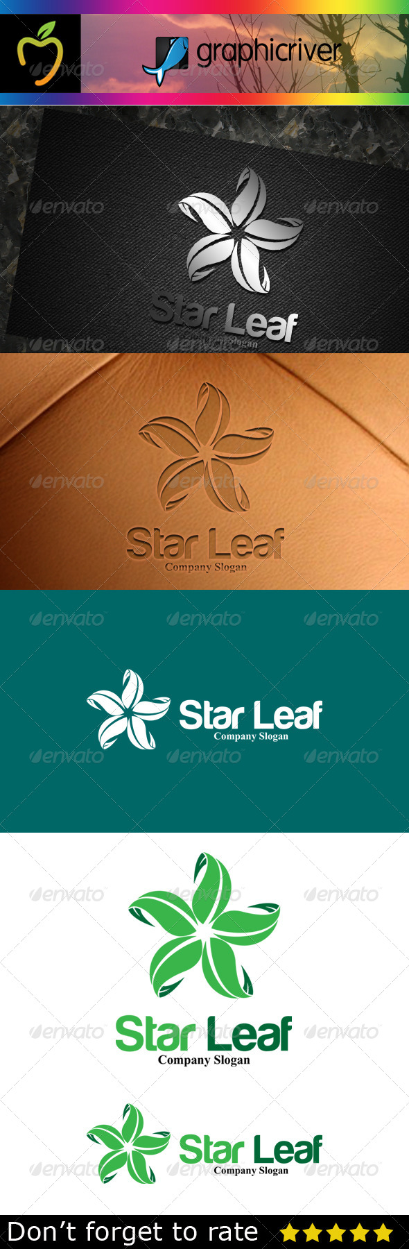 GraphicRiver Star Leaf Logo 7783708 GraphicRiver Star Leaf Logo 7783708
