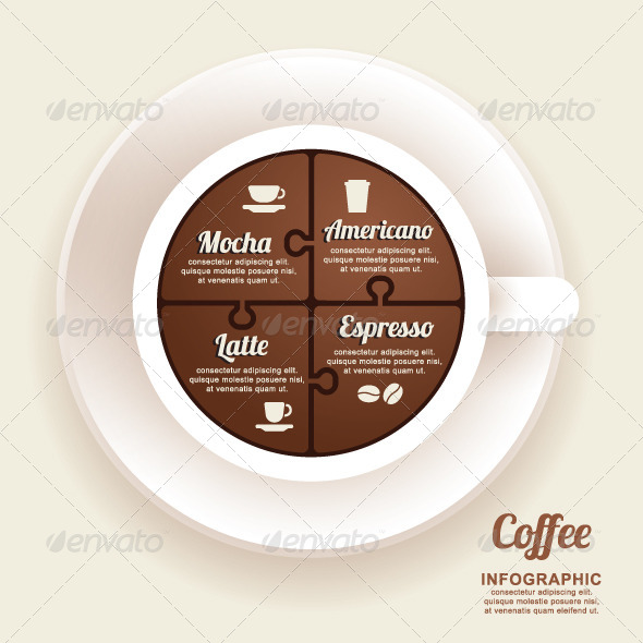 GraphicRiver Infographic Template with Coffee Cup Jigsaw banner 7788574 GraphicRiver Infographic Template with Coffee Cup Jigsaw banner 7788574