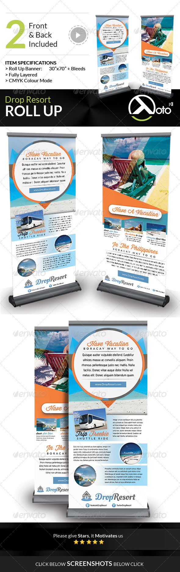 GraphicRiver Drop Beach Resort Vacation Trip Roll Up 7789200 GraphicRiver Drop Beach Resort Vacation Trip Roll Up 7789200