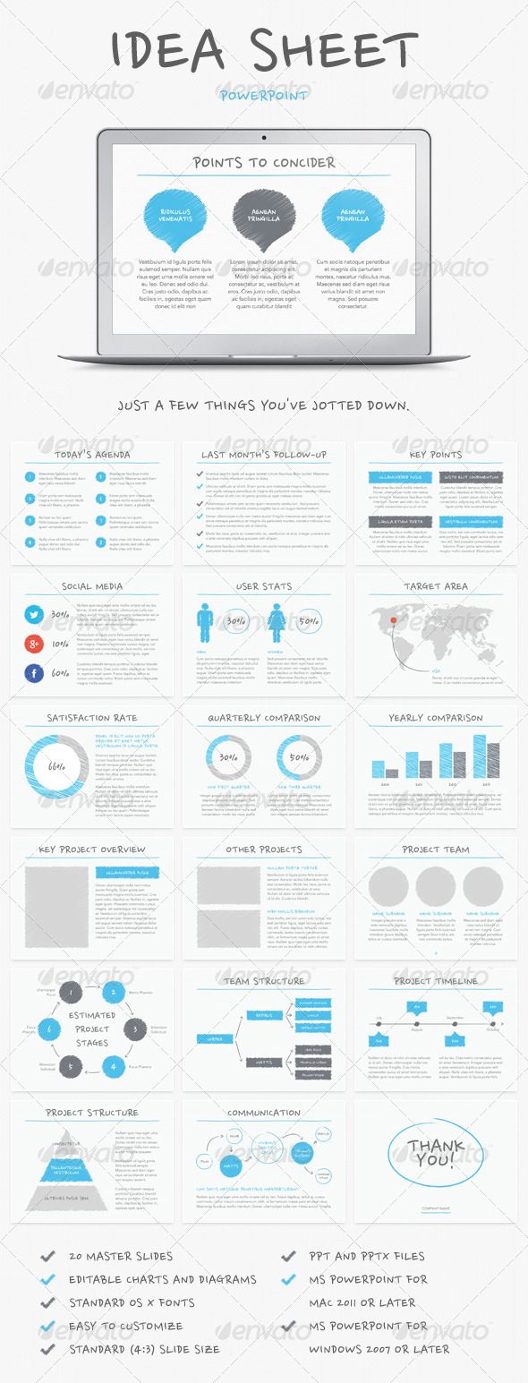 GraphicRiver Idea Sheet PowerPoint Template 7789496 GraphicRiver Idea Sheet PowerPoint Template 7789496