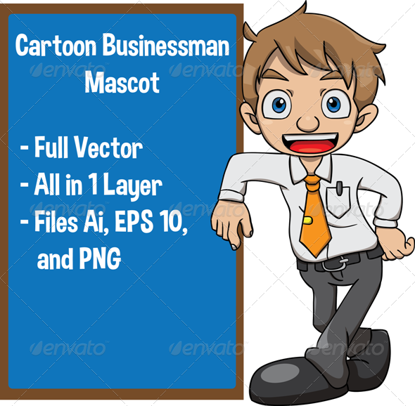 GraphicRiver Cartoon Businessman 7793895 GraphicRiver Cartoon Businessman 7793895