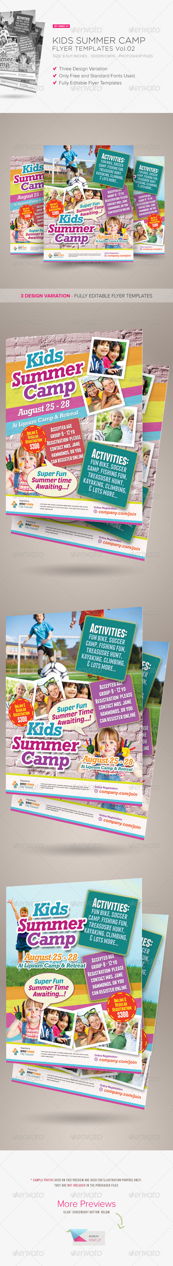 GraphicRiver Kids Summer Camp Flyers Vol.02 7794070 GraphicRiver Kids Summer Camp Flyers Vol.02 7794070