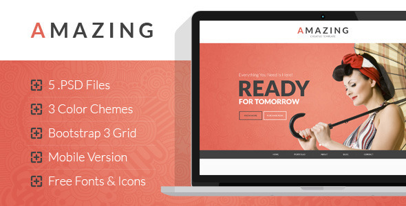 ThemeForest Amazing Multipurpose Onepage PSD Template 7796481 ThemeForest Amazing Multipurpose Onepage PSD Template 7796481