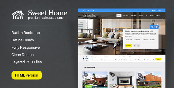 ThemeForest Sweethome Real Estate HTML Template 7725068 ThemeForest Sweethome Real Estate HTML Template 7725068