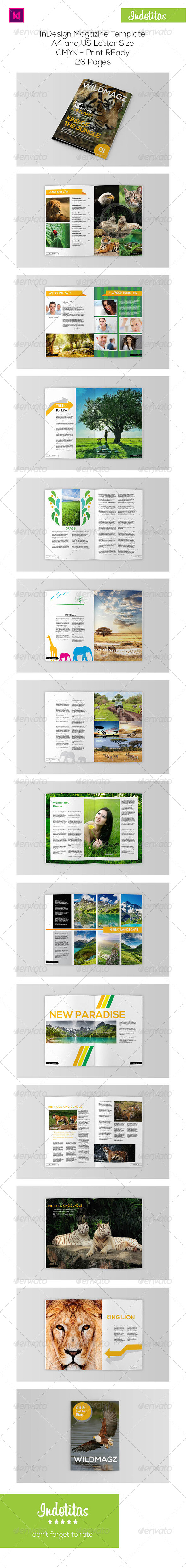 GraphicRiver Animal Magazine Template 7801058 GraphicRiver Animal Magazine Template 7801058