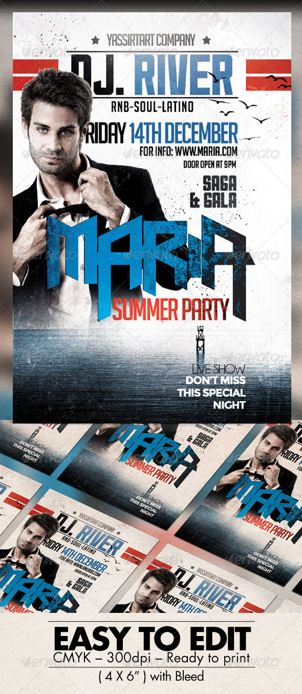 GraphicRiver Maria Party Flyer Template 7801072 GraphicRiver Maria Party Flyer Template 7801072