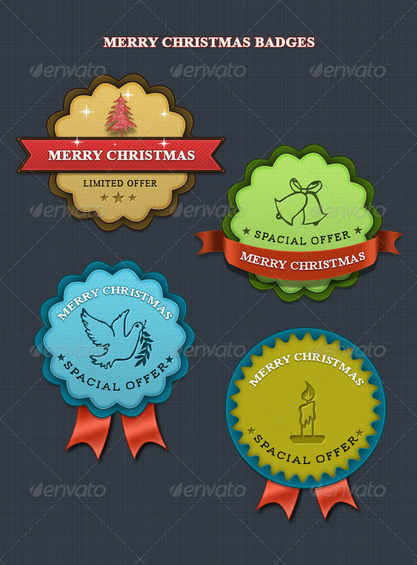 GraphicRiver Christmas Badges Badge 797302 GraphicRiver Christmas Badges Badge 797302