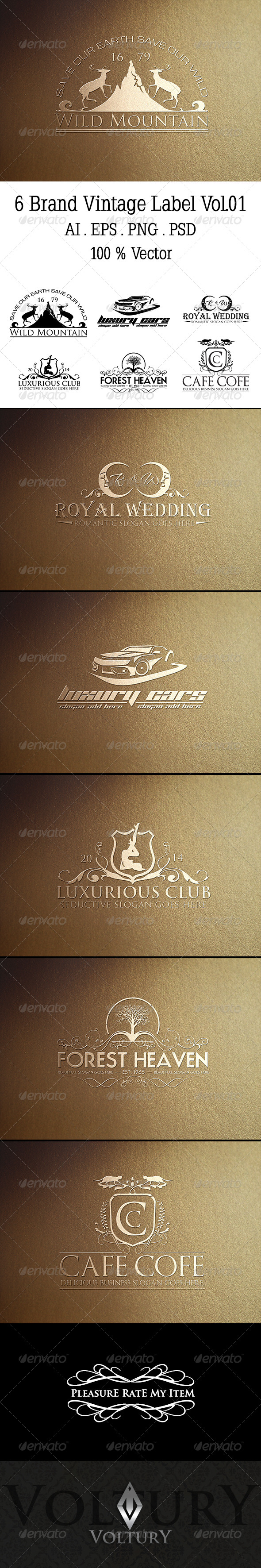 GraphicRiver 6 Brand Vintage Label Vol.01 7784807 GraphicRiver 6 Brand Vintage Label Vol.01 7784807