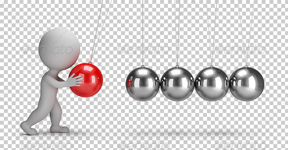 GraphicRiver 3D Small People Newtons Cradle 7806764 GraphicRiver 3D Small People Newtons Cradle 7806764