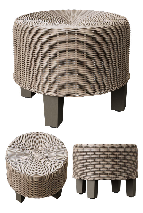 3DOcean Rattan pouf 7809092 3DOcean Rattan pouf 7809092