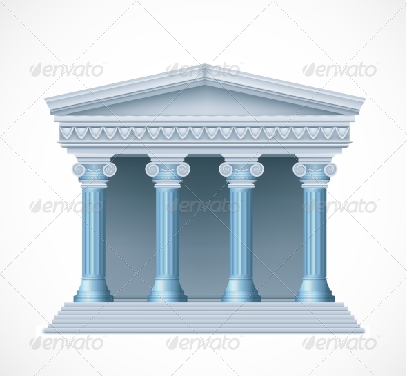 GraphicRiver Front View of an Antique Greek Blue temple 7809947 GraphicRiver Front View of an Antique Greek Blue temple 7809947