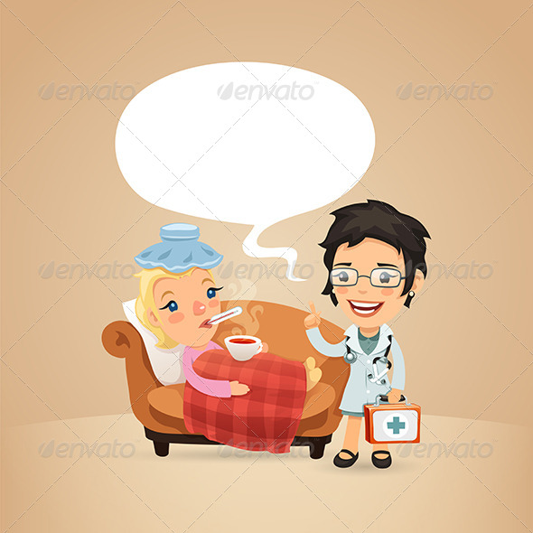 GraphicRiver Female Doctor Visits a Sick Woman 7802730 GraphicRiver Female Doctor Visits a Sick Woman 7802730