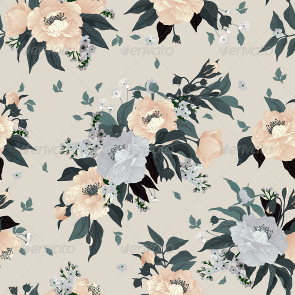 GraphicRiver Seamless Floral Pattern with Roses and Peony 7784833 GraphicRiver Seamless Floral Pattern with Roses and Peony 7784833