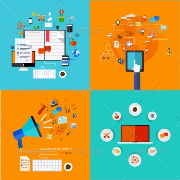 GraphicRiver Modern Flat Illustration Set 7815182 GraphicRiver Modern Flat Illustration Set 7815182