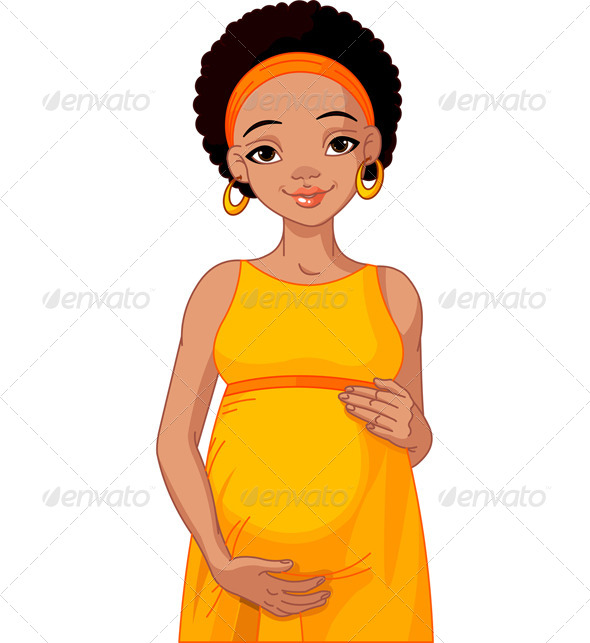 GraphicRiver African Woman Mother to Be 7816122 GraphicRiver African Woman Mother to Be 7816122