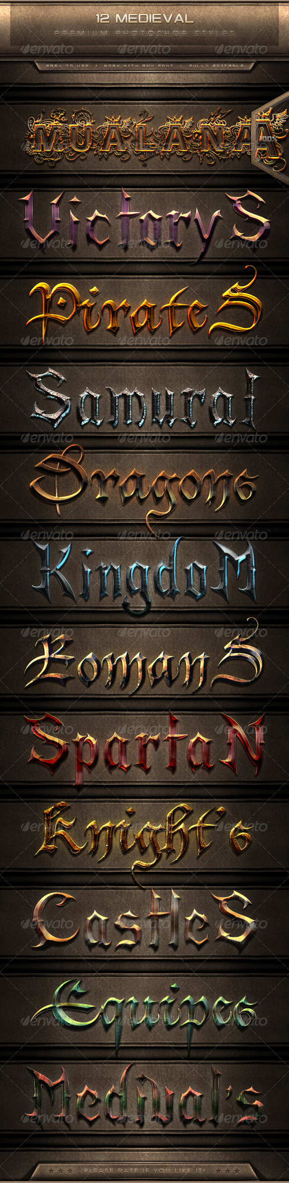 GraphicRiver 12 Medieval Text Effect Styles 7819855 GraphicRiver 12 Medieval Text Effect Styles 7819855