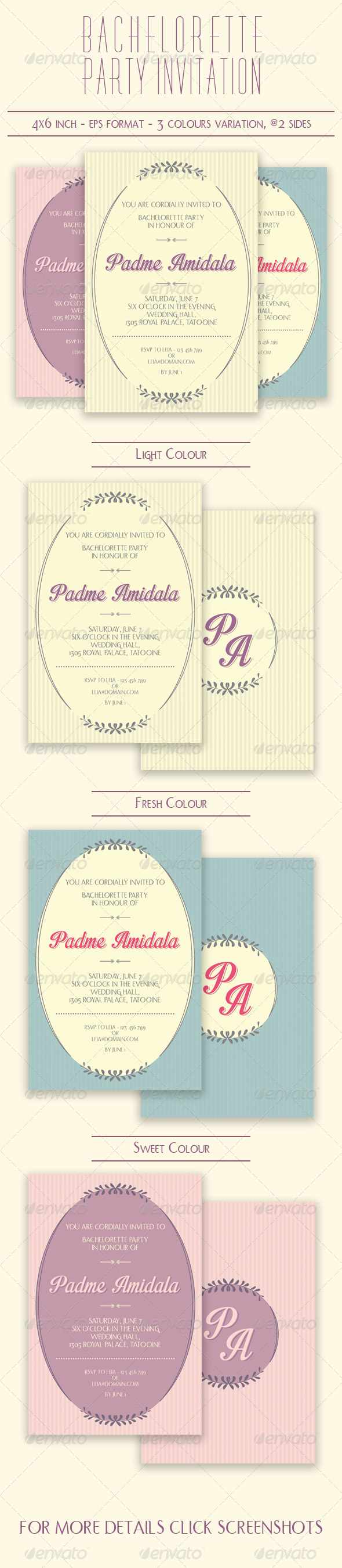 GraphicRiver Bachelorette Party Invitation 7820453 GraphicRiver Bachelorette Party Invitation 7820453