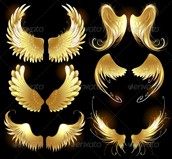 GraphicRiver Golden Wings of Angels 7738418 GraphicRiver Golden Wings of Angels 7738418