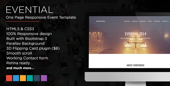 ThemeForest Evential One Page Responsive Event Template 7828255 ThemeForest Evential One Page Responsive Event Template 7828255