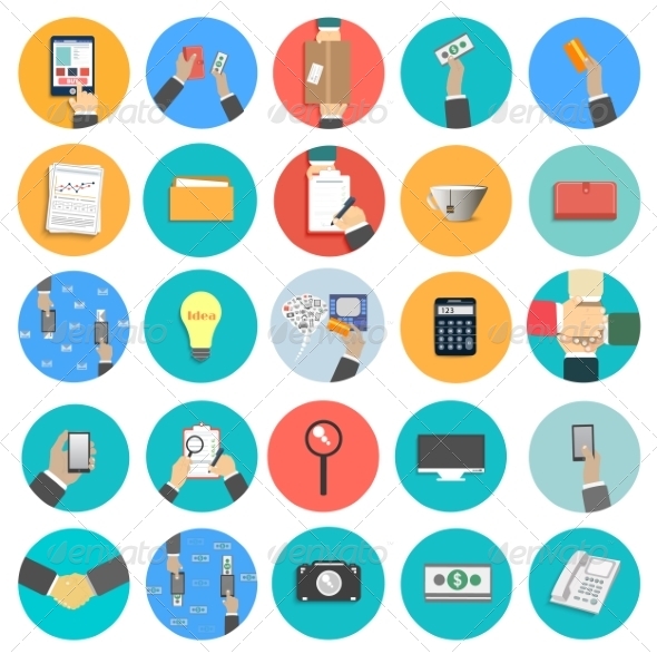GraphicRiver Set of Office and Business Icons 7830060 GraphicRiver Set of Office and Business Icons 7830060