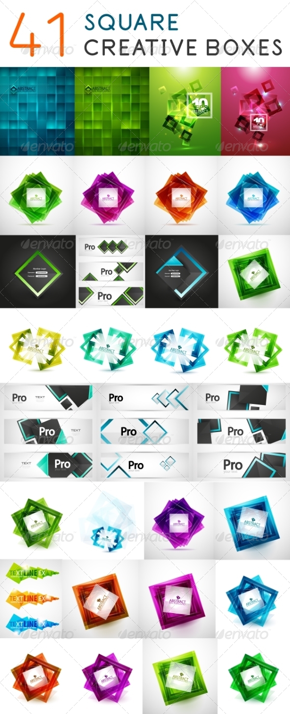 GraphicRiver Square Web Boxes Mega Set 7830355 GraphicRiver Square Web Boxes Mega Set 7830355