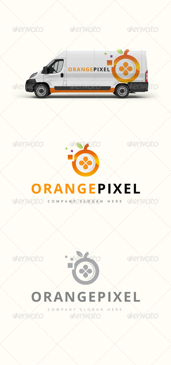 GraphicRiver Orange Pixel Logo 7830572 GraphicRiver Orange Pixel Logo 7830572