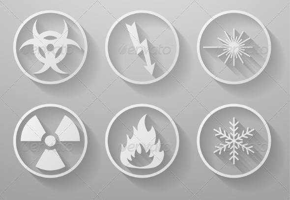 GraphicRiver Set of Paper Warning Signs 7836793 GraphicRiver Set of Paper Warning Signs 7836793