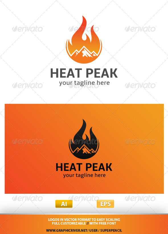 GraphicRiver Heat Peak Logo 7836988 GraphicRiver Heat Peak Logo 7836988