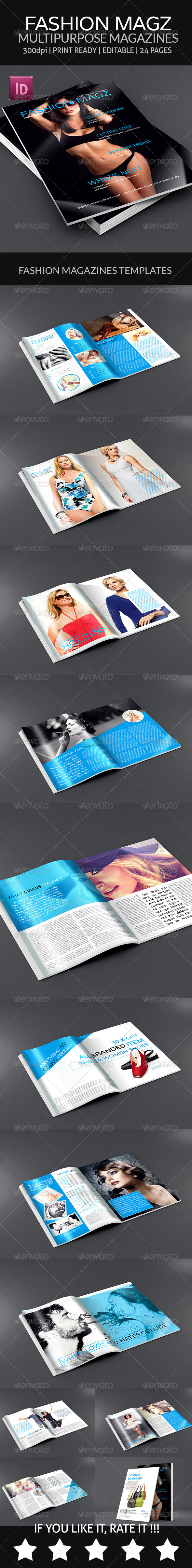 GraphicRiver Fashion Magz Multipurpose Magazines Template 7837001 GraphicRiver Fashion Magz Multipurpose Magazines Template 7837001