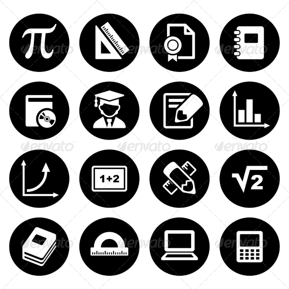 GraphicRiver Mathematics Icons Set 7838560 GraphicRiver Mathematics Icons Set 7838560
