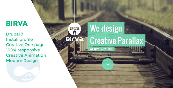 Birva - Creative One Page Drupal Theme - Portfolio Creative