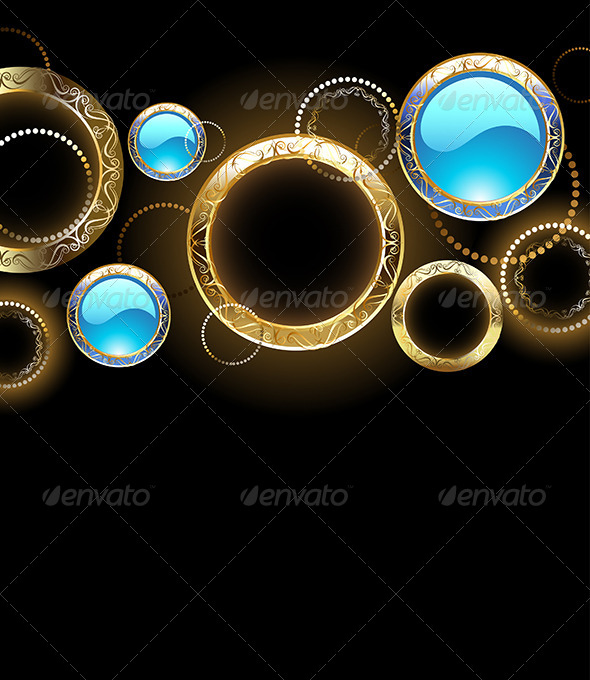 GraphicRiver Background with Golden Rings 7839454 GraphicRiver Background with Golden Rings 7839454