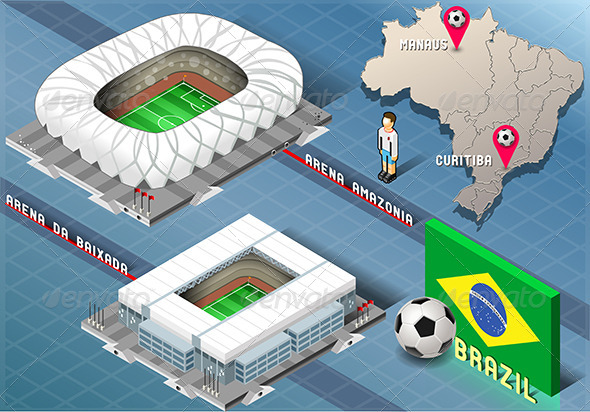 GraphicRiver Isometric Stadium of Manaus and Curitiba Brazil 7839667 GraphicRiver Isometric Stadium of Manaus and Curitiba Brazil 7839667
