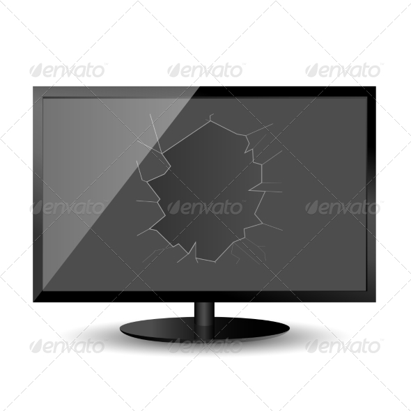 GraphicRiver Broken Black Monitor 7840611 GraphicRiver Broken Black Monitor 7840611
