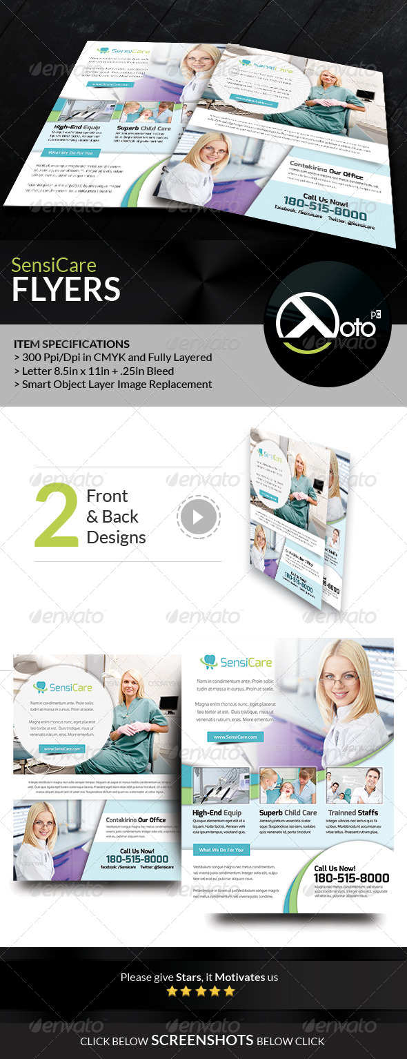 GraphicRiver SensiCare Medical Dental Health Care Flyers 7841700 GraphicRiver SensiCare Medical Dental Health Care Flyers 7841700